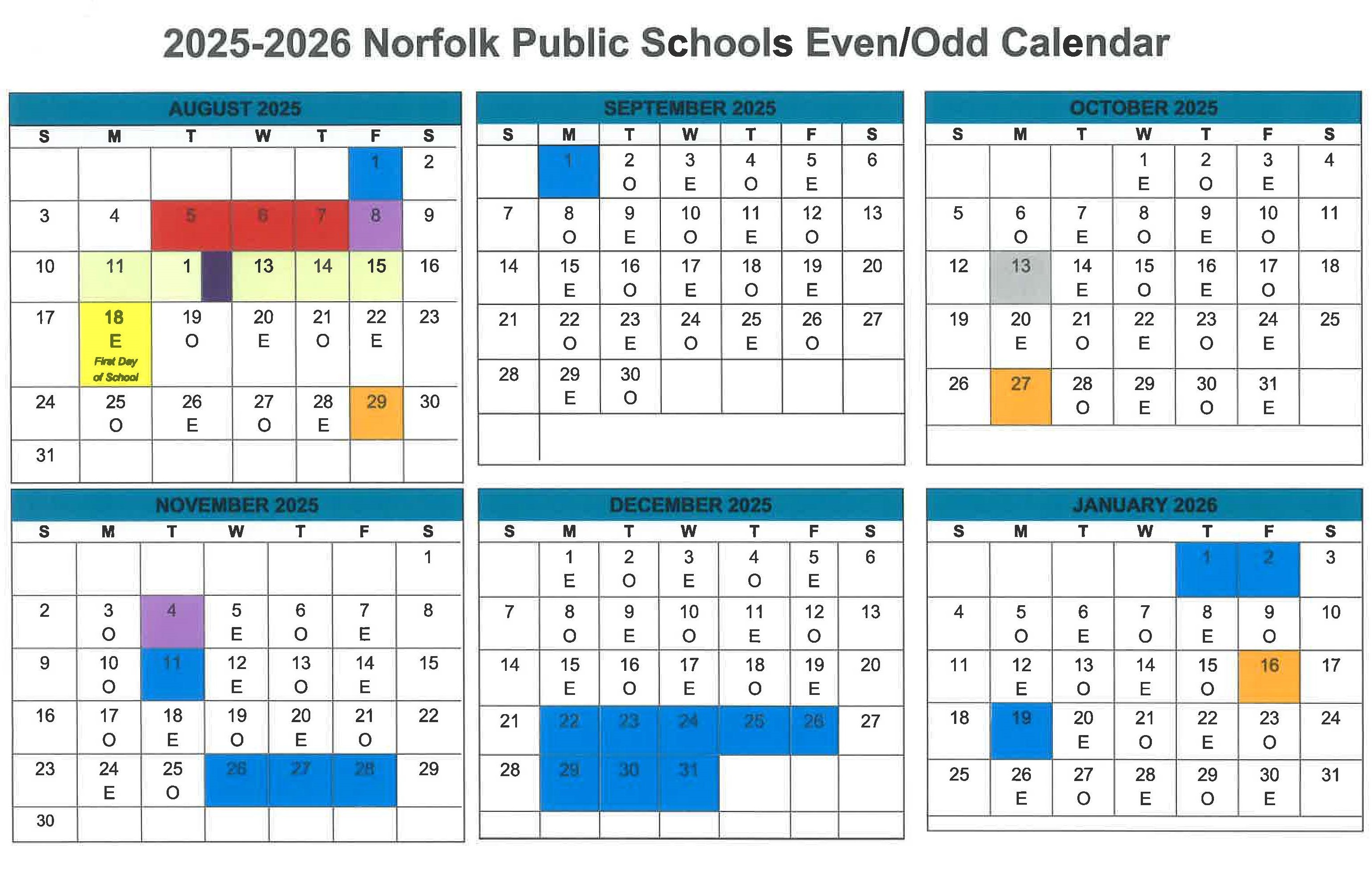 25-26 Odd-Even Calendar